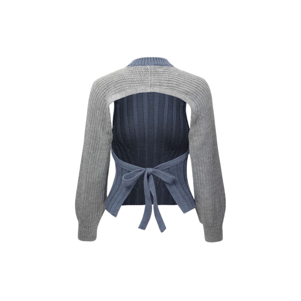 Asymmetrical Backless Knit Sweater Top - Picture 6 of 6